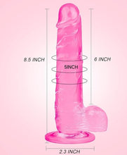 Load image into Gallery viewer, Pink Jelly Dong w/ suction cup