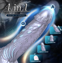 Load image into Gallery viewer, Ice Dragon Thrusting Dildo