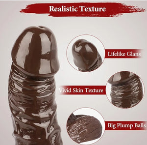 Realistic Dong Suction cup w/ Vein & Balls