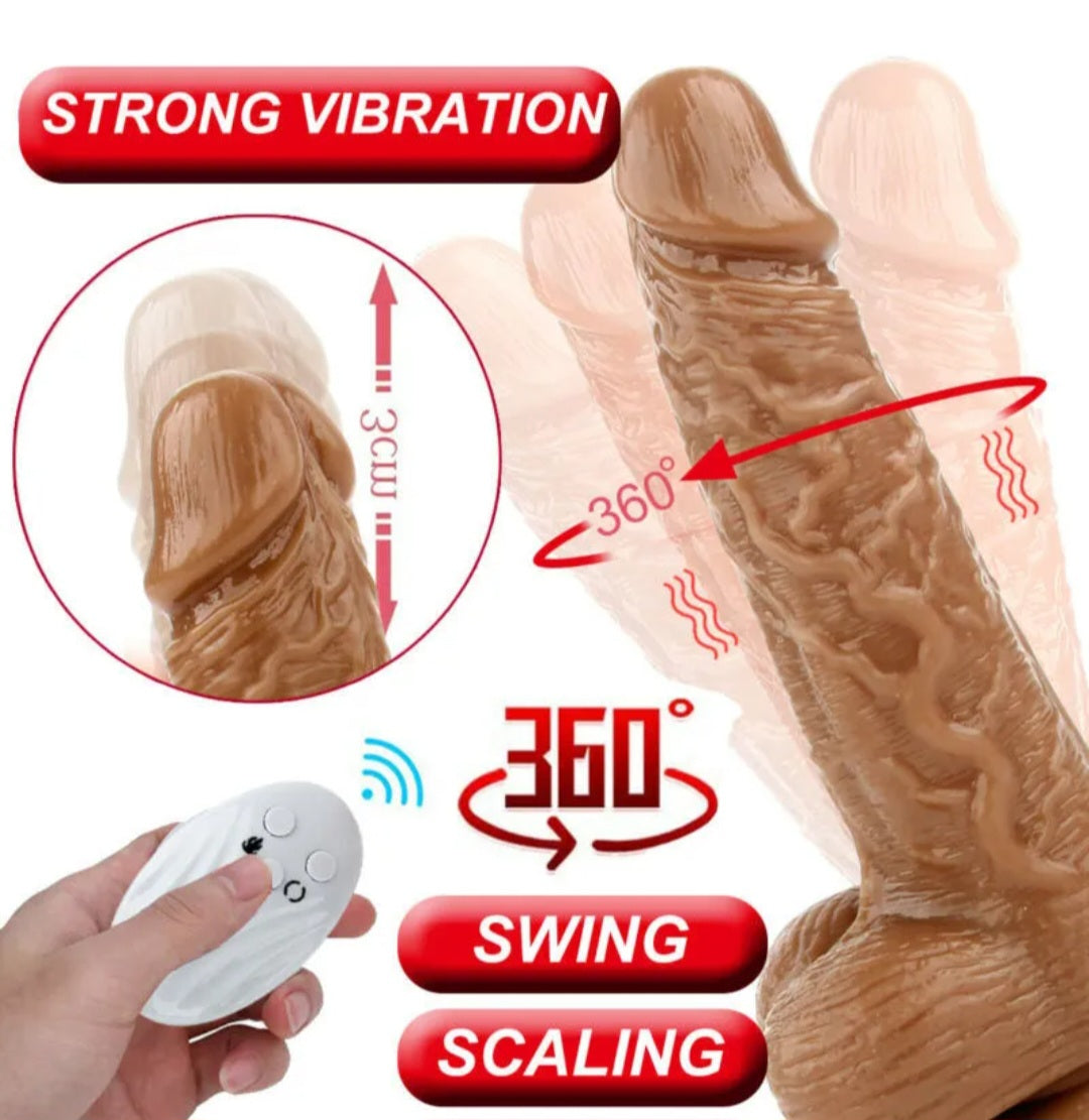 360° Realistic Dildo Vibrator w/ Remote – The Pleasure Shop