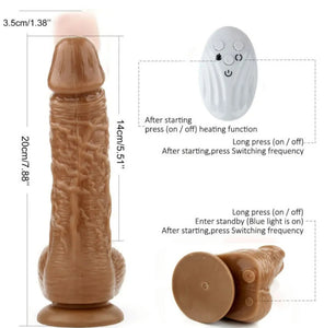 360° Realistic Dildo Vibrator w/ Remote